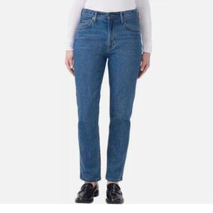 NEW Kirkland Signature Womens 10 High-Rise Straight Fit Jeans Blue 99% Cotton
